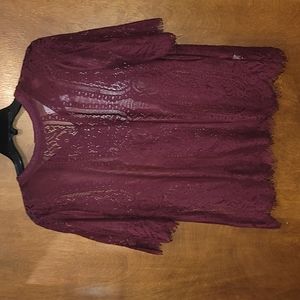 NWT Short Sleeve Lace Blouse BRAND:Neiman Marcus Sz M